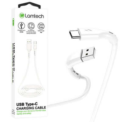 Product Καλώδιo USB Lamtech Data Type-C 1m WHITE base image