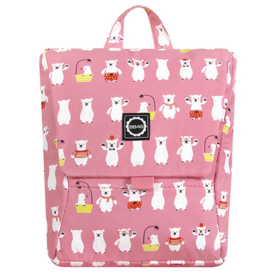 Product Σχολική Τσάντα 8848 TRAPEZOIDAL Backpack for CHILDREN With WHITE BEARS PRINT base image