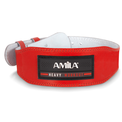 Product Ζώνη ʼρσης Βαρών Amila Δερμάτινη Κόκκινη Γ΄ Quality M base image