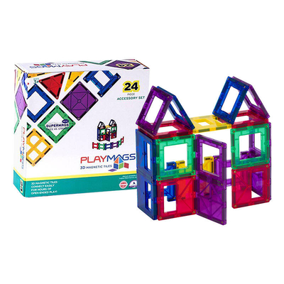 Product Παιχνίδι Κατασκευών Playmags Μαγνητικά Τουβλάκια 3D 162 (24τμχ) base image