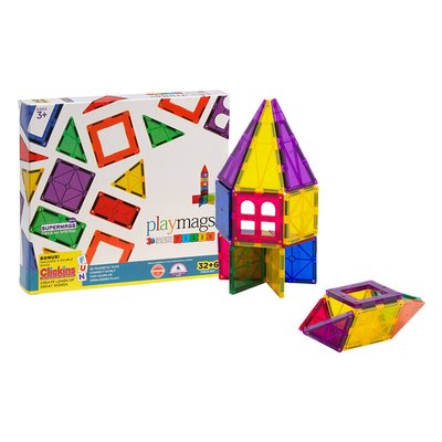 Product Παιχνίδι Κατασκευών Playmags Μαγνητικά Τουβλάκια 3D 165 (32τμχ) base image
