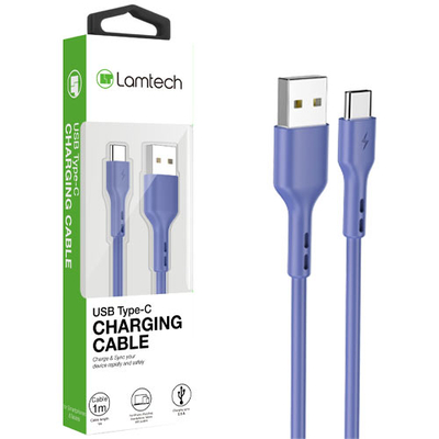 Product Καλώδιo USB Lamtech Data Type-C 1m BLUE base image