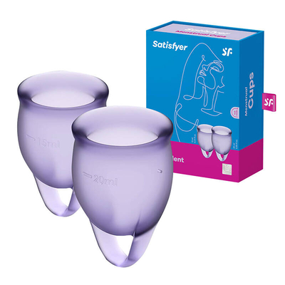 Product Κύπελλο Περιόδου Satisfyer Feel Confident 2τμχ (Μοβ) base image