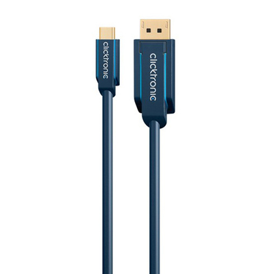 Product Καλώδιο USB Clicktronic DisplayPort σε Type-C 44931, 4K/60Hz, 1m, μπλε base image