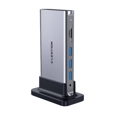 Product Docking Station Lention AV USB-C gray base image