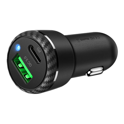 Product Φορτιστής Αυτοκινήτου Mcdodo CC-5970, USB + USB-C 38W (Black) base image