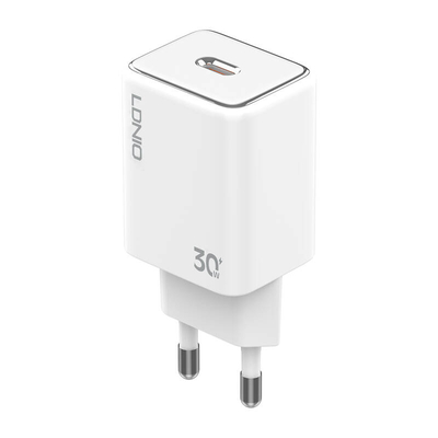 Product Φορτιστής Πρίζας Ldnio A1508C 30W USB-C + lightning cable base image