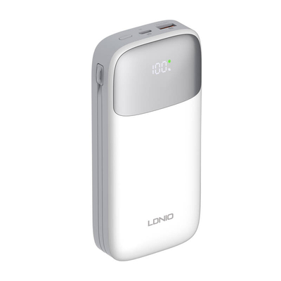 Product Powerbank Ldnio PQ20 22.5W 20000mAh USB-C, lightning (White) base image