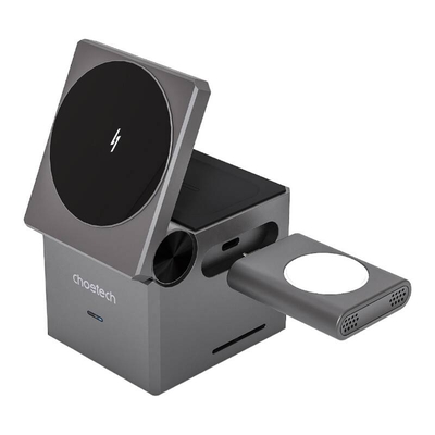 Product Ασύρματος Φορτιστής Choetech T632-F 3-in-1 15W inductive charger (Black) base image