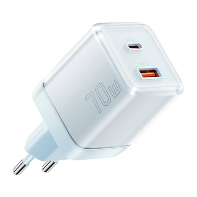 Product Φορτιστής Πρίζας Essager 70W GaN USB-C + USB-A (blue) base image