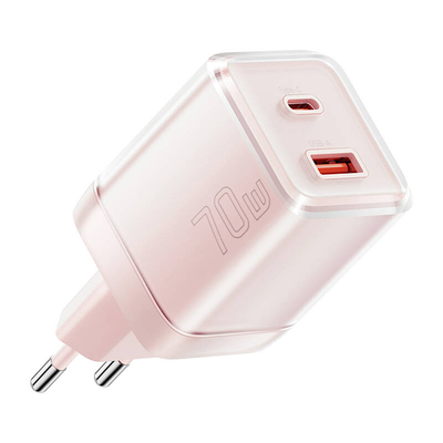 Product Φορτιστής Πρίζας Essager 70W GaN USB-C + USB-A (pink) base image
