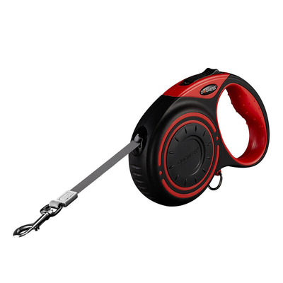 Product Λουρί Σκύλου Dogness automatic 5m with flashlight and bag container (red) base image