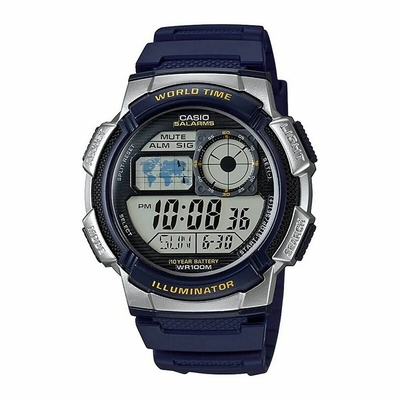 Product Ανδρικό Ρολόι Casio WORLD TIME ILLUMINATOR - Μαύρο (? 40 mm) (? 43 mm) base image