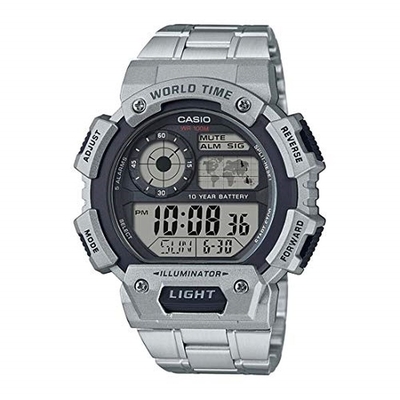 Product Ανδρικό Ρολόι Casio ILLUMINATOR WORLDTIME Μαύρο Ασημί (? 48 mm) base image
