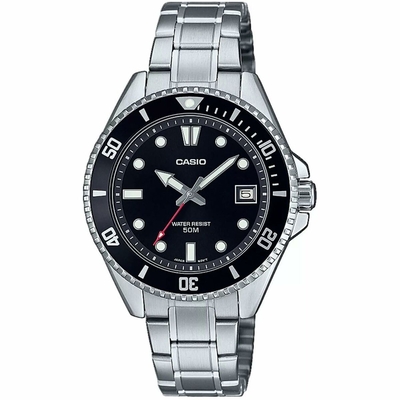 Product Ανδρικό Ρολόι Casio MDV-10D-1A1VEF Μαύρο Ασημί base image