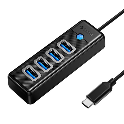 Product USB Hub Orico USB-C to 4x USB 3.0 5Gbps 0,15m Black base image