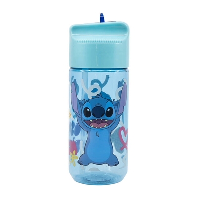 Product Παγούρι με Καλαμάκι Stor 75036 Stitch Palms 430ml (Γαλάζιο) base image
