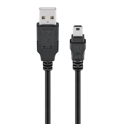 Product Καλώδιο Usb Goobay Σε Usb Mini 45740 480mbps 1m Μαύρο base image