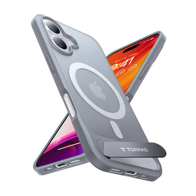 Product Θήκη Κινητού Torras Pstand Series for iPhone 16 Plus (Titanium gray) base image