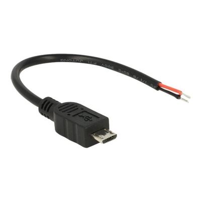 Product Καλώδιο microUSB DeLock power cable - without plug up to type B (power only) - 10 cm base image