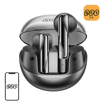 Product Bluetooth Handsfree TWS Qcy AilyBuds Clear T32 (Black) base image
