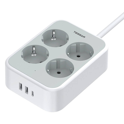 Product Πολύπριζο με USB Tessan power strip TS-PS01DE00 base image