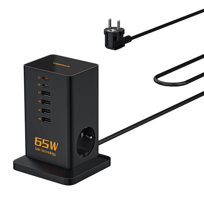 Product Πολύπριζο με USB Tessan power strip TS-FS02DE00 base image