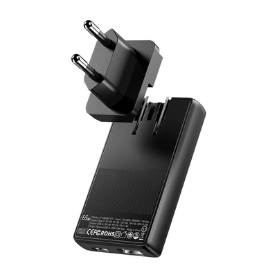Product Φορτιστής Πρίζας Essager ECT65W-QCB01-Z GaN 65W A+C (Black) base image