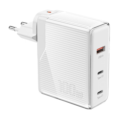 Product Φορτιστής Πρίζας Essager ECT2CA-ZXB02-Z GaN 100W 2C+A (white) base image