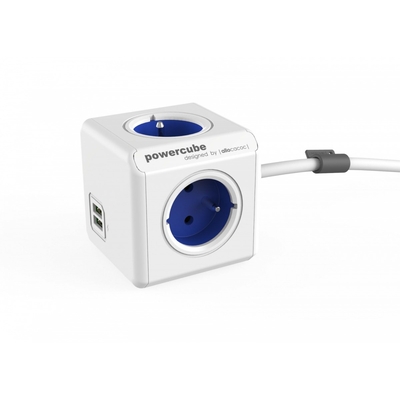 Product Πολύπριζο Allocacoc Powercube Usb Extended 1,5m 2402 Blue base image