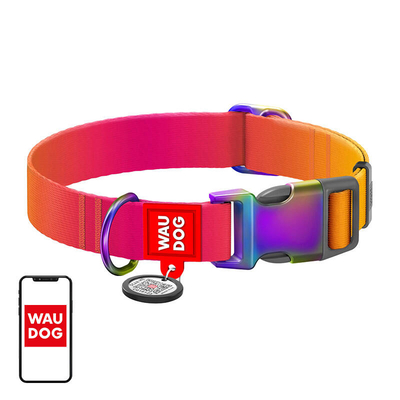 Product Κολάρο Σκύλου WauDog Nylon with QR for gradient orange , size XL base image