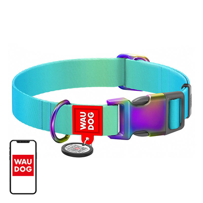 Product Κολάρο Σκύλου WauDog Nylon with QR for gradient blue , size L base image