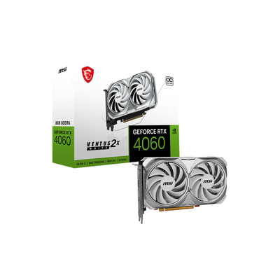 Product Κάρτα Γραφικών MSI GEFORCE RTX 4060 VENTUS 2X WHITE 8 GB base image