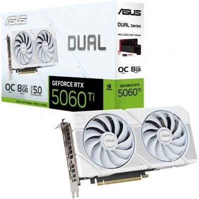 Product Κάρτα Γραφικών Asus OC White Edition 90YV0MP5-M0NA00 geforce rtx 5060 ti 8 GB GDDR7  base image