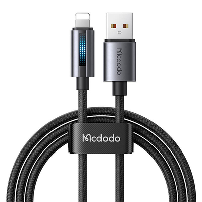Product Καλώδιο USB Mcdodo CA-5660 USB-A to Lightning with flashing light 1.2m (Black) base image