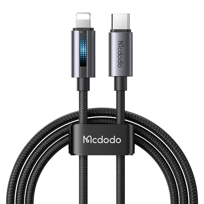 Product Καλώδιο USB Mcdodo CA-5710 USB-C to Lightning with 36W flashing light 1.2m (Black) base image