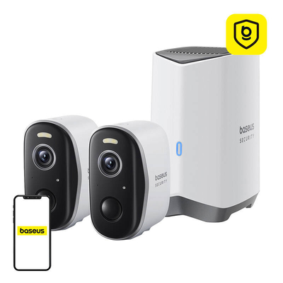 Product Κάμερα Παρακολούθησης Baseus N1 Plus 2K Outdoor Set (White) base image