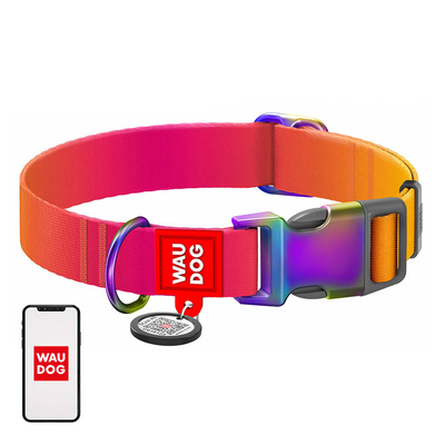Product Κολλάρο Σκύλου Nylon with QR code WauDog 15 mm wide, 25-35 cm long orange base image