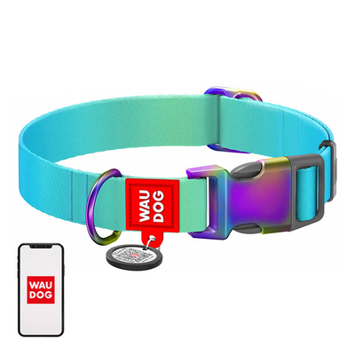 Product Κολλάρο Σκύλου Nylon with QR code WauDog 15 mm wide, 25-35 cm long blue base image