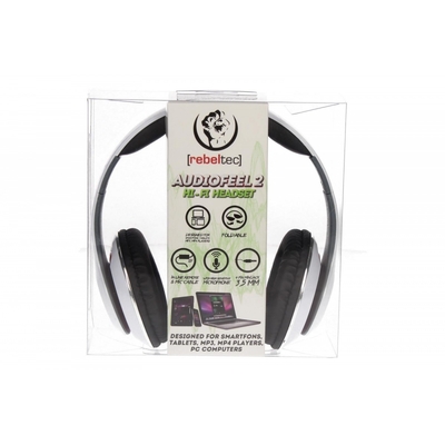 Product Ακουστικά Rebeltec Stereo With 4pin Mini Jack Audiofeel2 White base image