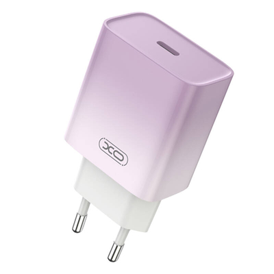 Product Φορτιστής Πρίζας XO CE18, USB-C, PD30W (μοβ) base image