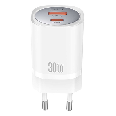 Product Φορτιστής Πρίζας XO CE21, 30W, GaN, 1x USB-C, 1x USB-A base image