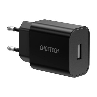 Product Φορτιστής Πρίζας Choetech Q5002 12W USB-A (Μαύρο) base image