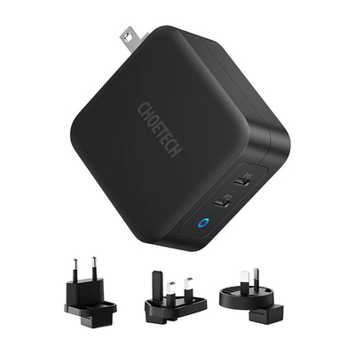 Product Φορτιστής Πρίζας Choetech GaN PD6008 2xUSB-C PD 100W GaN 2xUSB-C base image