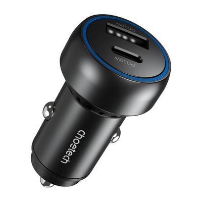 Product Φορτιστής Αυτοκινήτου Choetech 60W 2xUSB-C+USB-A (Μαύρο) base image