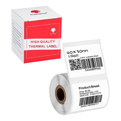 Product Αυτοκόλλητες Ετικέτες Phomemo 30x40mm, 230 τεμάχια (Λευκό) base image