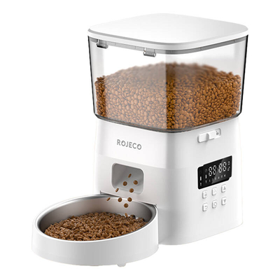 Product Ταΐστρα Αυτόματη Rojeco 2L για κατοικίδια με κουμπί (Λευκό) base image