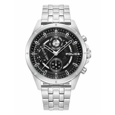Product Ανδρικό Ρολόι Police PEWJK0004605 Μαύρο Ασημί base image