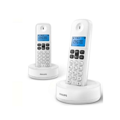Product Ασύρματο Τηλέφωνο Philips D1612W/34 1,6" 300 mAh GAP (2 pcs) Λευκό base image