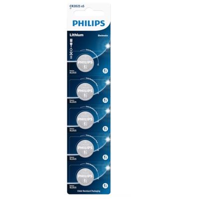 Product Μπαταρία Κουμπί Λιθίου Philips CR2025 5τμχ base image